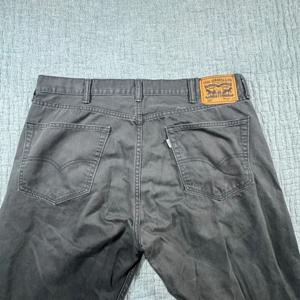 Levi Strauss 505 White Tab Black Jeans Men's 38x32 (38x30) Regular Fit Levi's‎